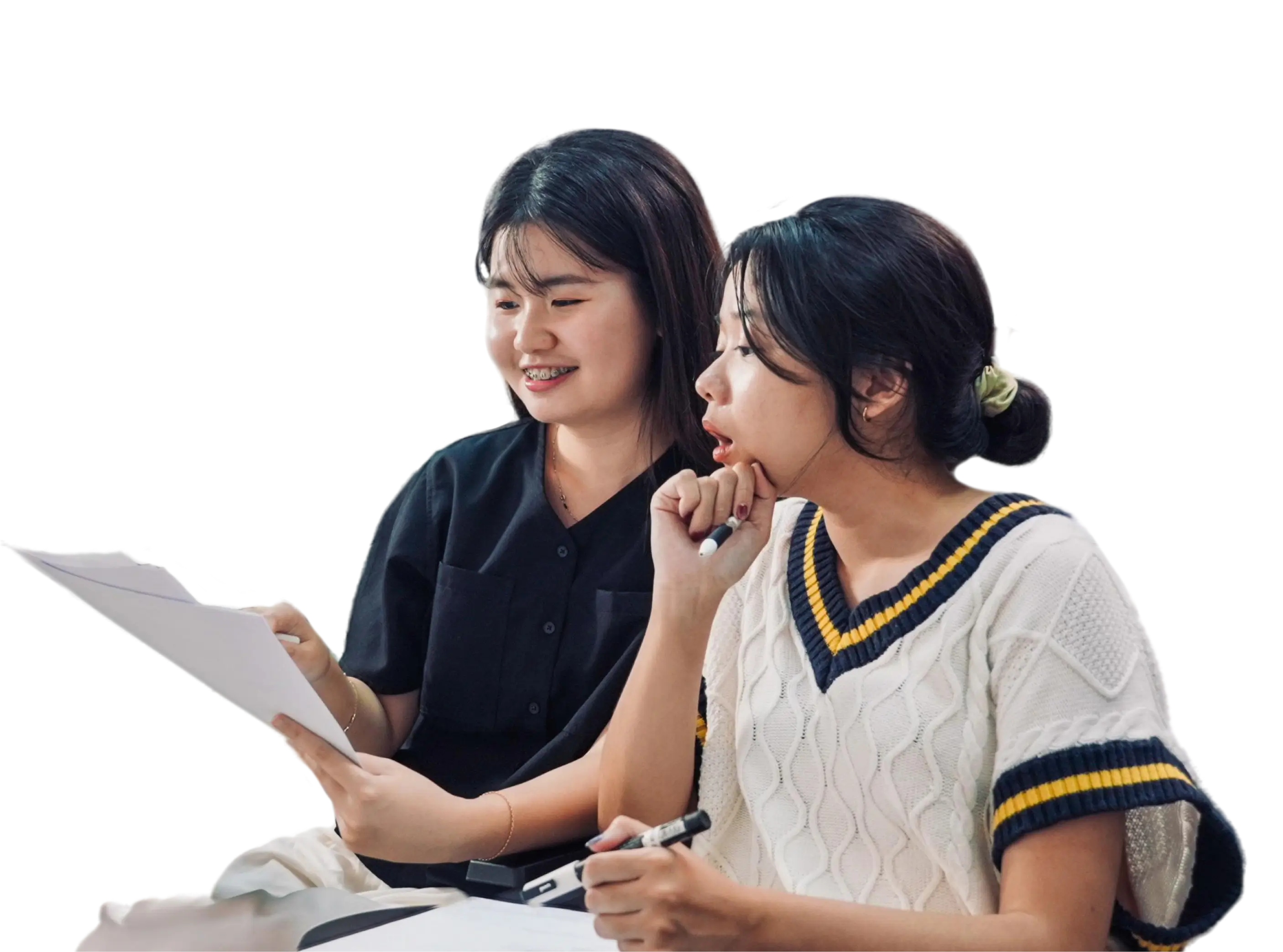 Students studying together